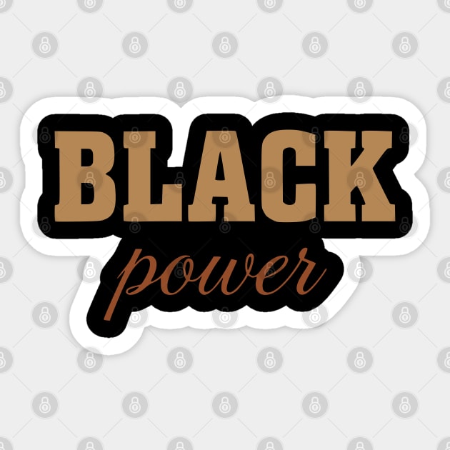 Black Power - Classic, Essential Statement of Empowerment Sticker by UrbanLifeApparel